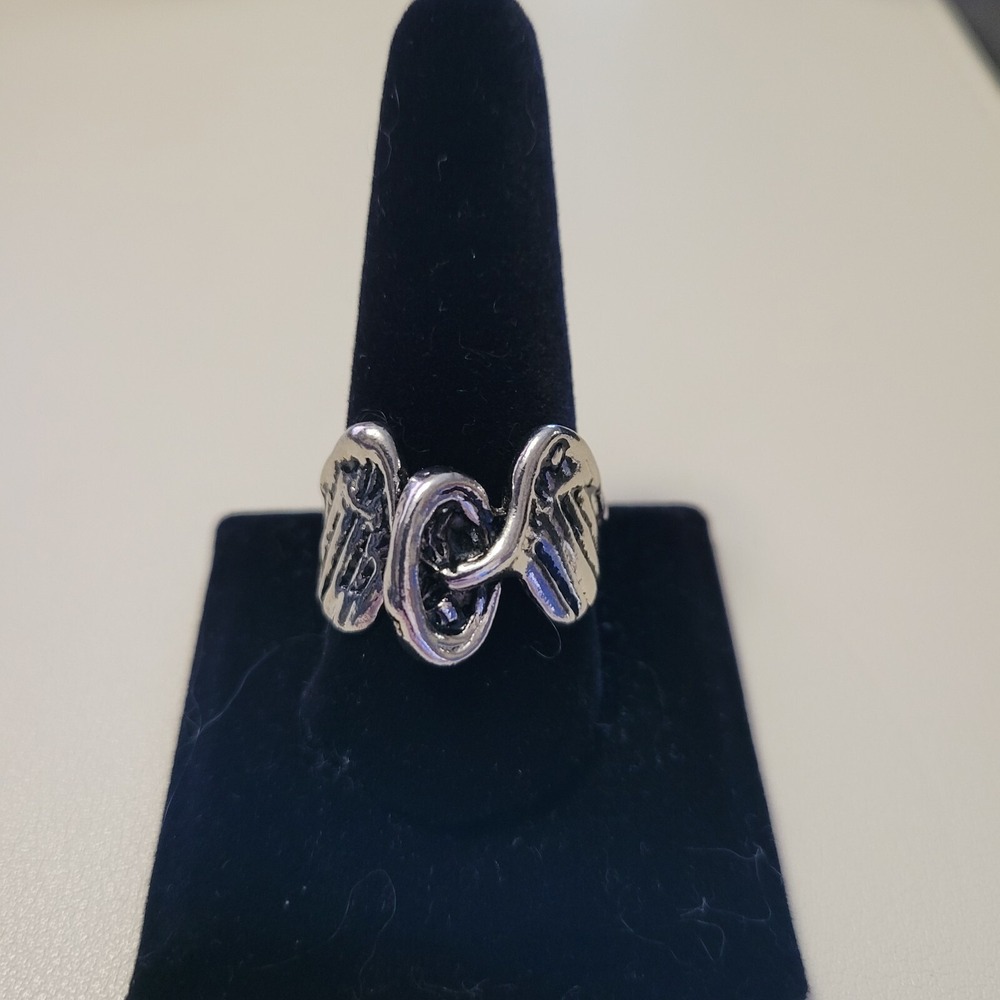 Polished Wheels And Wings Biker‎ Ring Size 11.5 Silver Tone